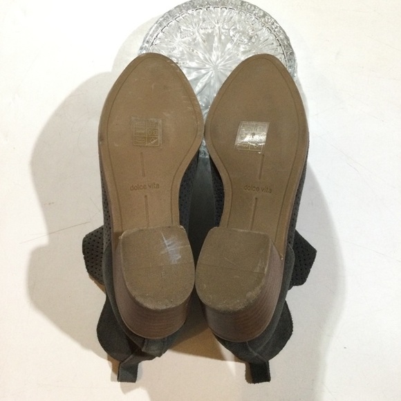 Dolce Vita Size 6 Kaidie Comfortable Casual Suede Ankle Boots In Gray - Picture 9 of 9